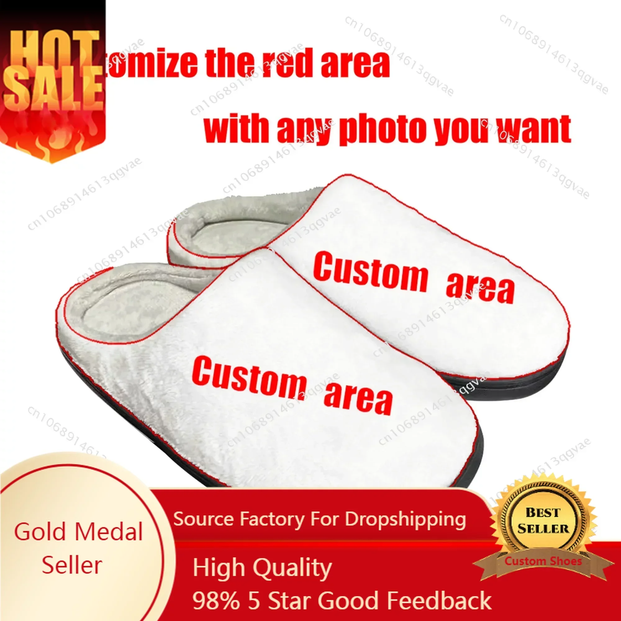 Custom Home Cotton Slippers High Quality Mens Womens Youth Boy Girl Plush Bedroom Keep Warm Shoes Customized Thermal Slipper
