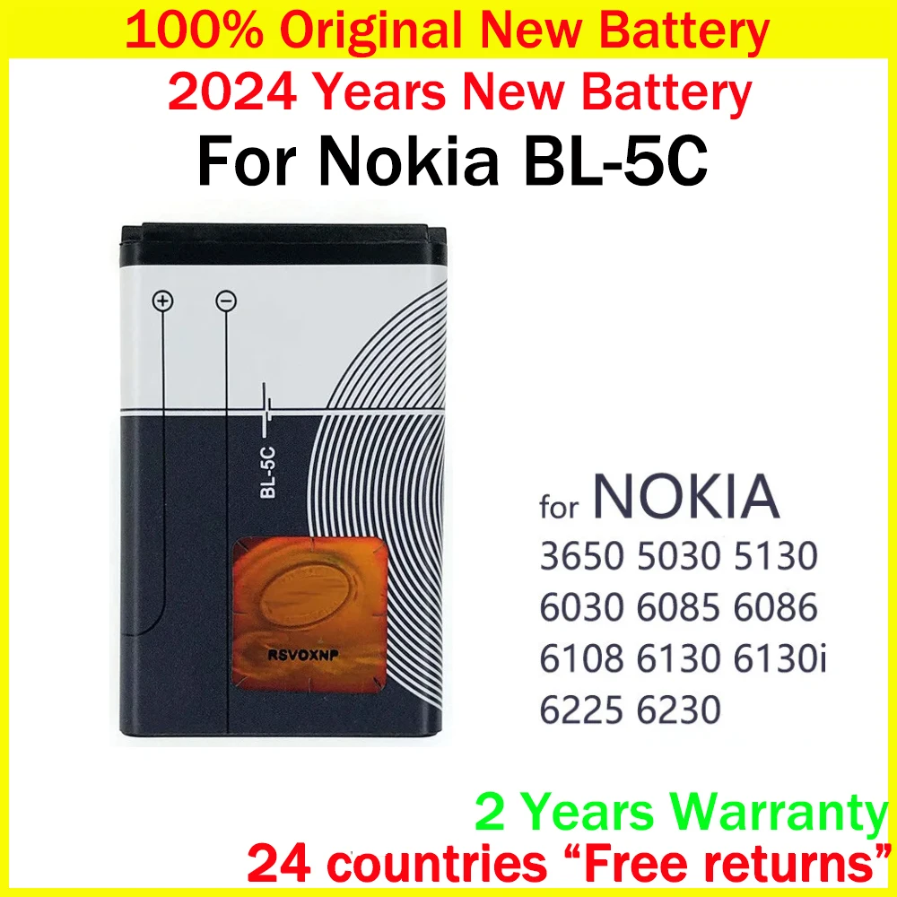 Nuova Batteria Originale 1200Mah Bl-5C Bl 5C Per Batterie Nokia 6600 N70 N71 N72 N91 E60