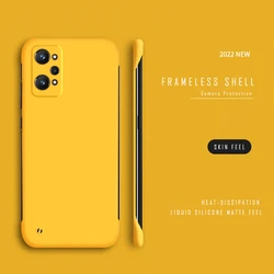 Ultra Thin Slim Hard PC Frameless Matte Phone Case Cover for Realme GT 3 (Yellow)