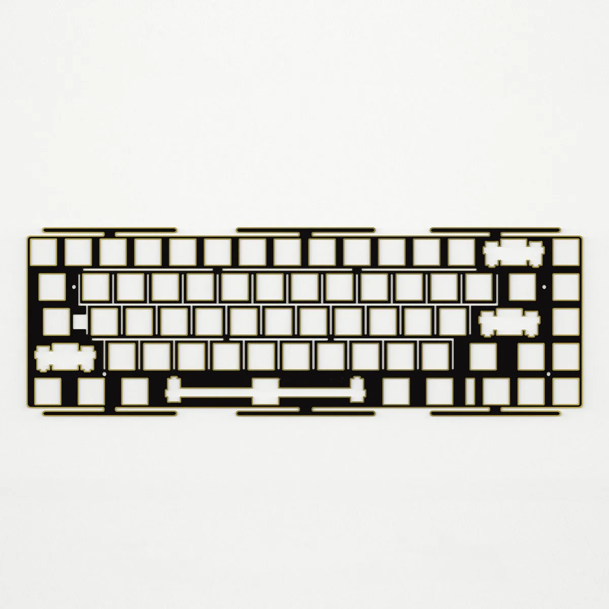 pom fr4 alumínio placa de latão kbd67