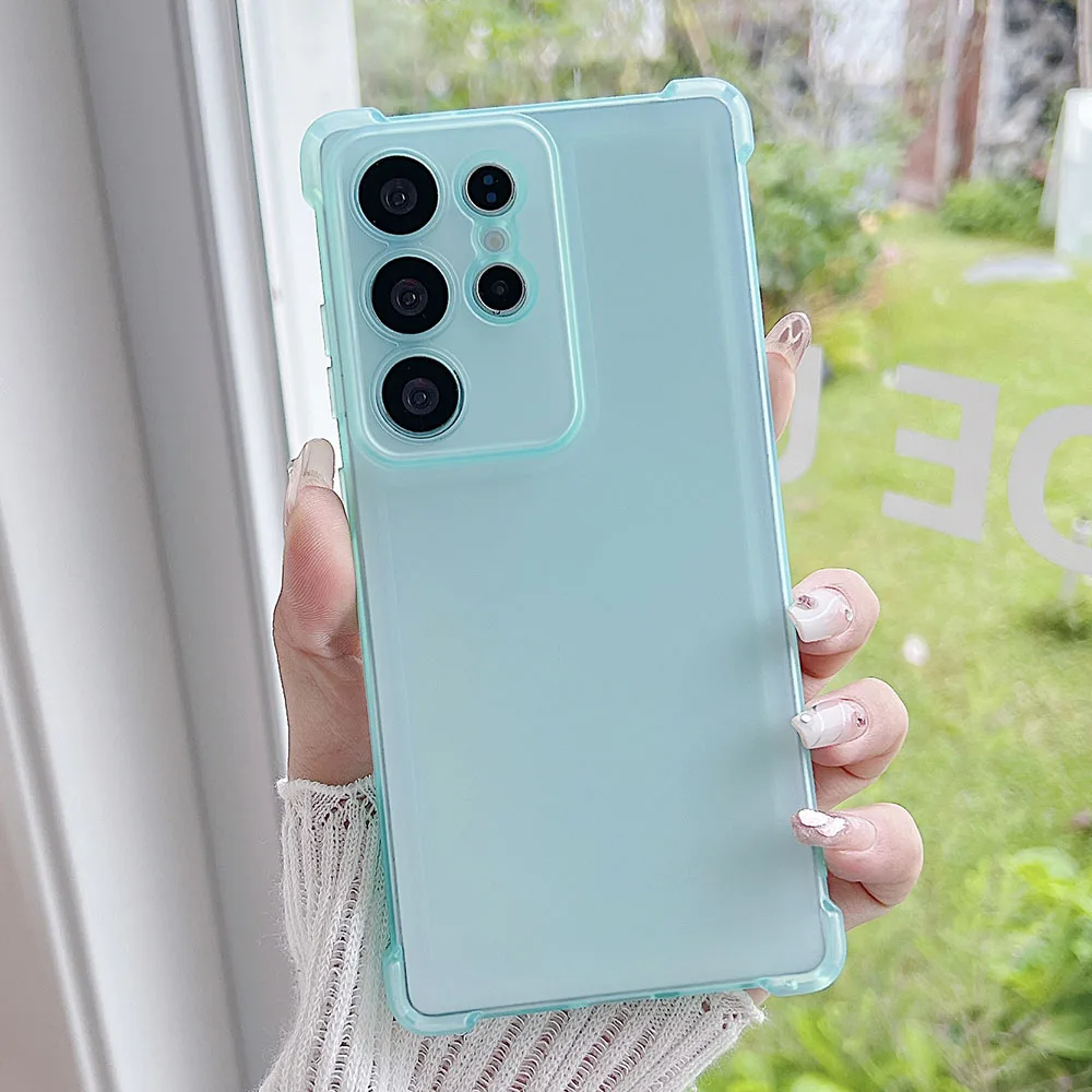 Candy Color Transparent Liquid Silicone Shockproof Matte Slim Phone Case