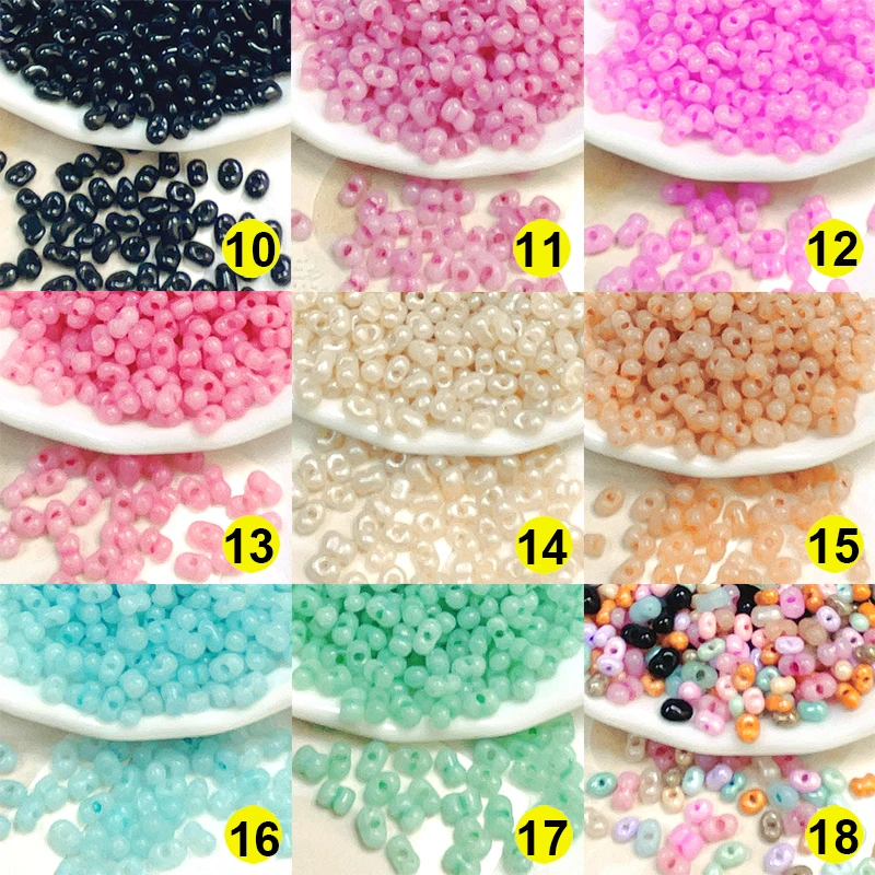 4000pcs/box 2mm Charm Czech Glass Seed Beads Small Round Loose Bead For  Jewelry Making DIY Bracelet Necklace Beads Accessories