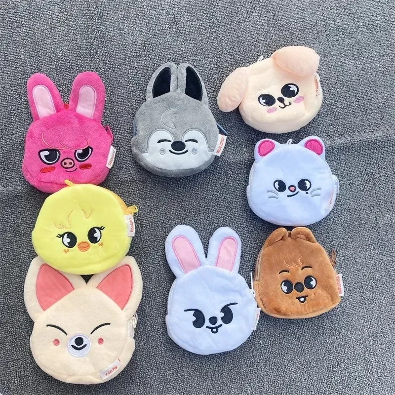

Kpop Sk Coin Purse Plushie Keychain Pendant Animal Head Stray Gift
