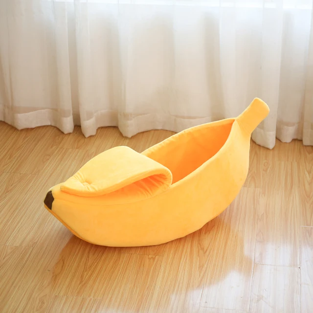 Winter Banana Pet Bedding Comfortable Cat Nest Mat Winter Cushion Warm Soft Funny Kitten Sleeping Bag Cute Cozy Dog Accessories 4