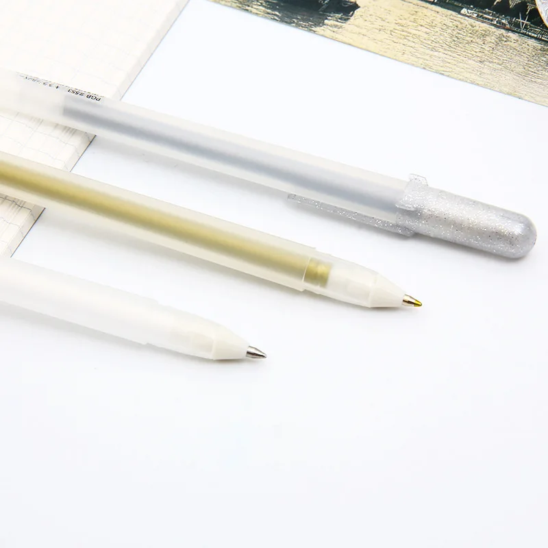 Japan Sakura Gelly Roll Gel Ink Pen Set Gold White Silver Metallic Sketch Highlight Marker Pen Drawing 3pcs/Lot Art Supplies gel pens color pen set colored pens drawing pens