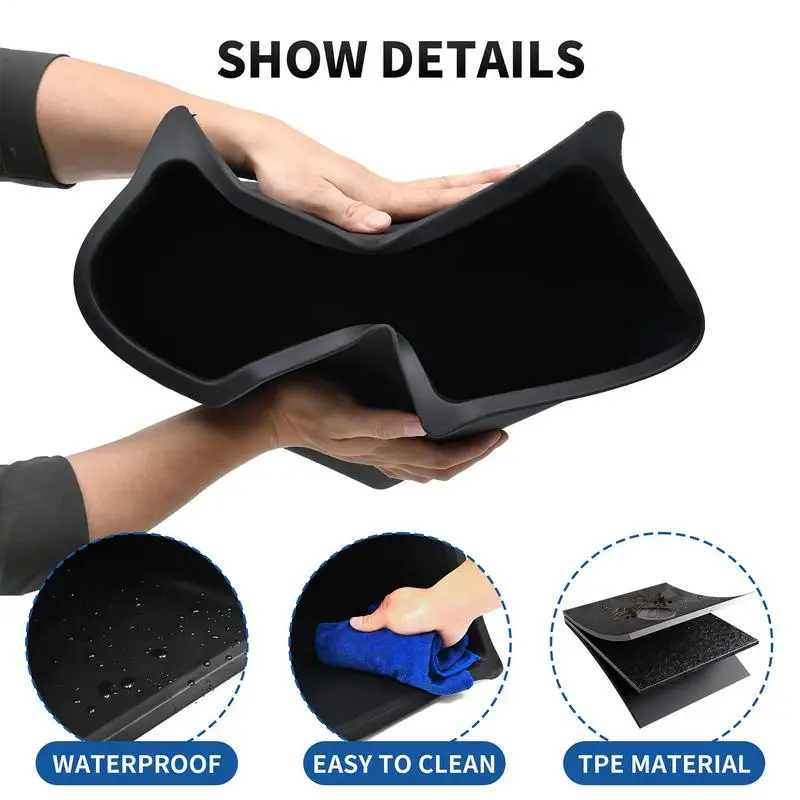 For Tesla for Model 3 2023/2024 Rear Trunk side storage box with Cover for Model 3 Tail Trunk Boot Organizer Protective cover