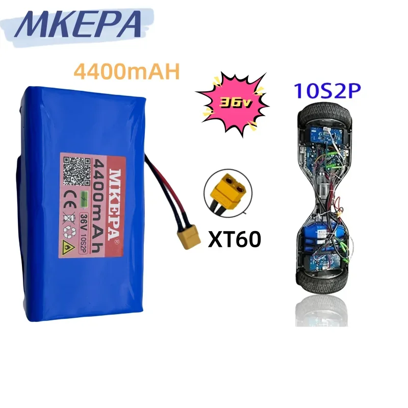 

2024 New Original 36v 5.4ah Lithium Battery 10s2p 36v Battery 4400mAh Lithium Ion Pack 36V 4400mah Scooter Twist Car Battery