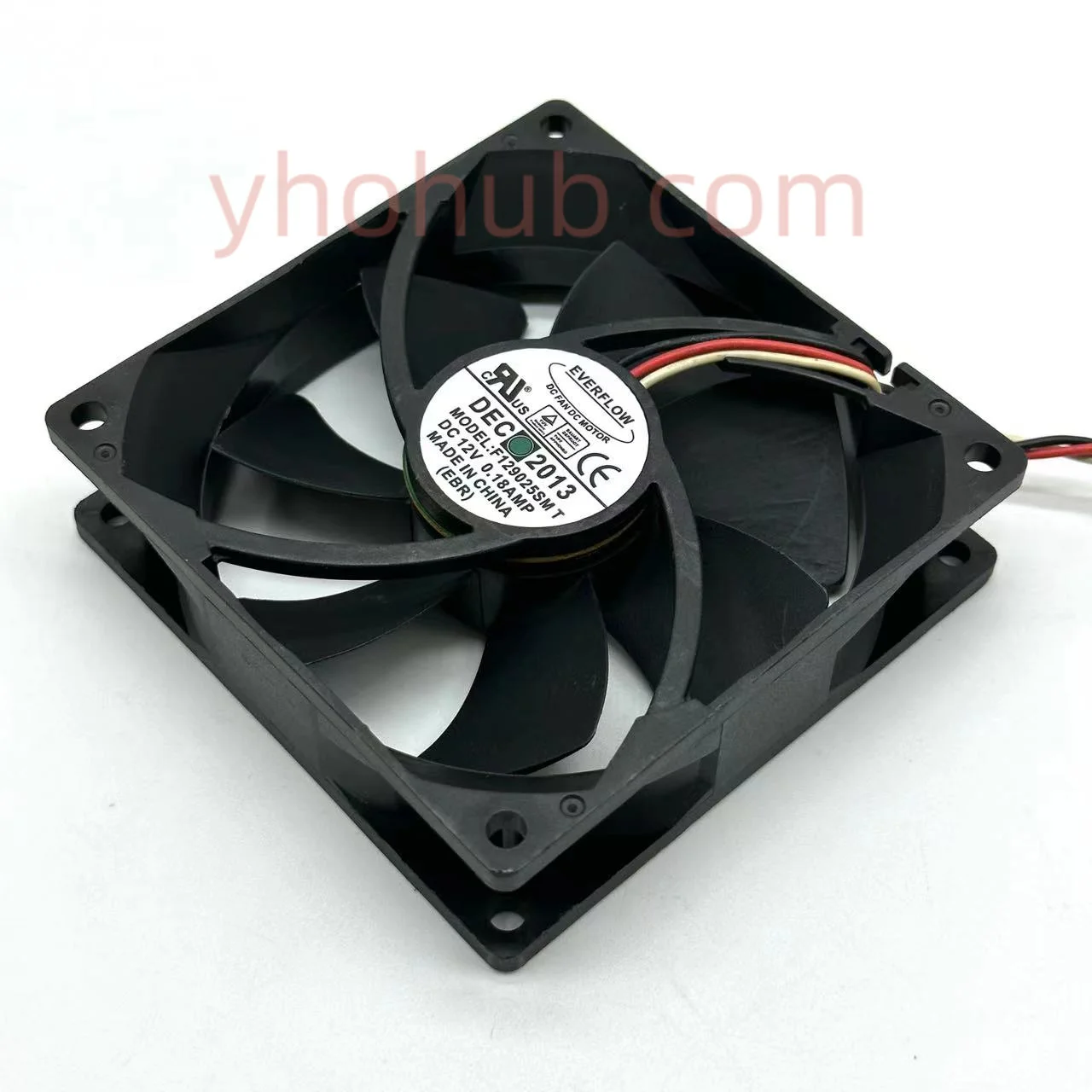 Ventilador de Refrigeração do Servidor de Fios de Everflow F129025sm t dc 12v 0.18amp 92x92x25 mm