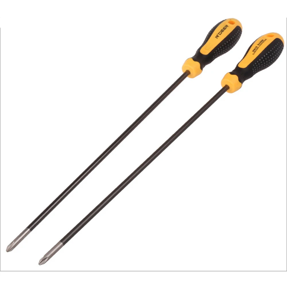 1pc Rubber Antiskid Handle Screwdriver Long Screwdriver Slotted and