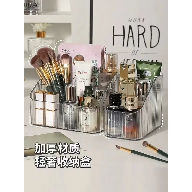 Desktop Makeup Organizer Lipstick Nail Polish Jewerly Organizer Makeup Brush Holder Bathroom Skincare Cosmetic Storage Box 3