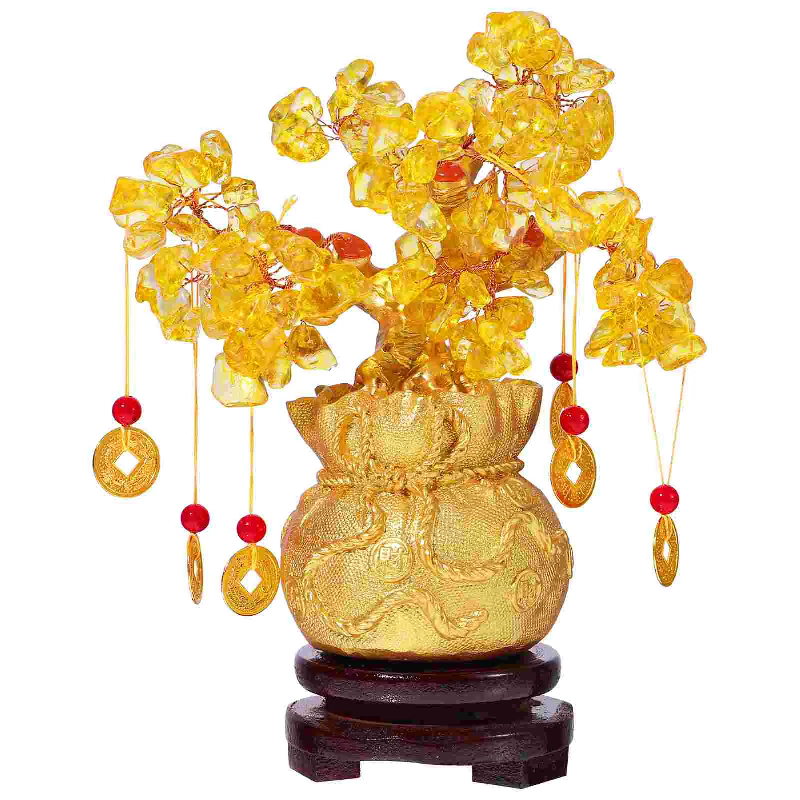 

Tree Crystal Tabletop Decoration Craft Ornament Feng Shui Decor Money Luck Desktop Crafts