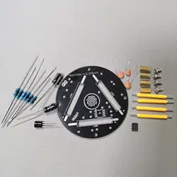 Deluxe Electronic DIY Engineering Kit with Touch Stepless Dimming - Ultimate Soldering Skills Practice - 1pcs diy kit (Black)