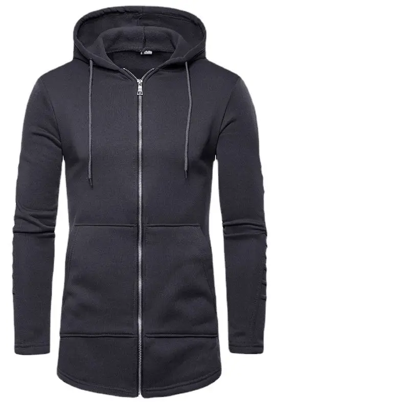 

Men's Long Hooded Sweatshirt European and American Fashion Casual Hoodies