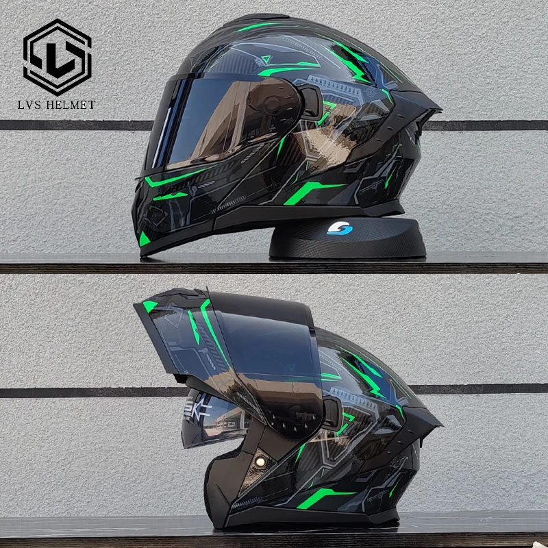 Motorcycle helmet modular flippable helmet cascos para motos built