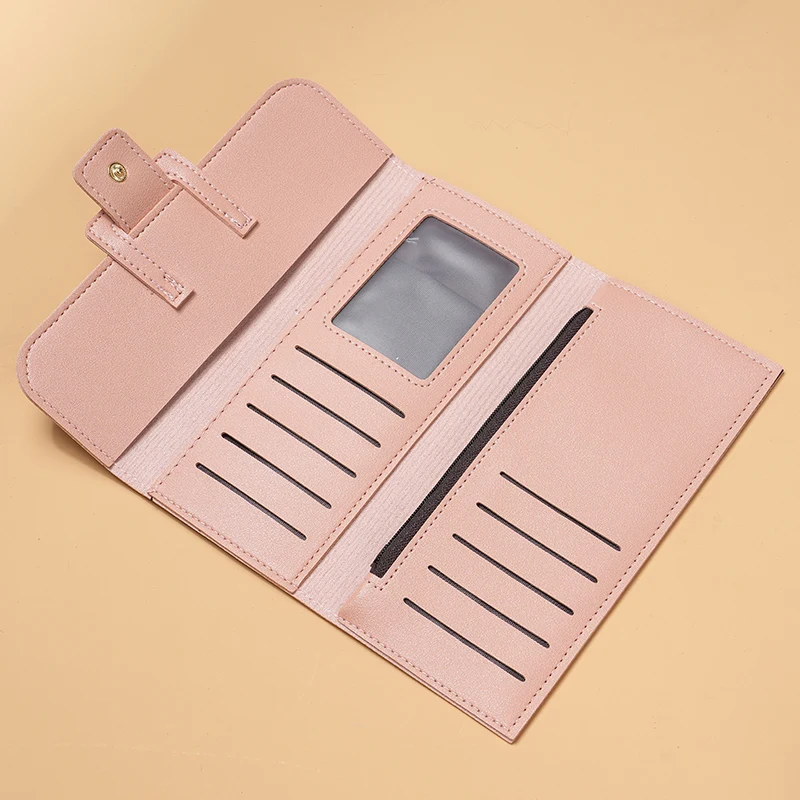 2024 New Long-style Women's Purse Simple Ultra-thin Large-capacity Fashion Multi-card Place Buckle Wallet Bag Hand