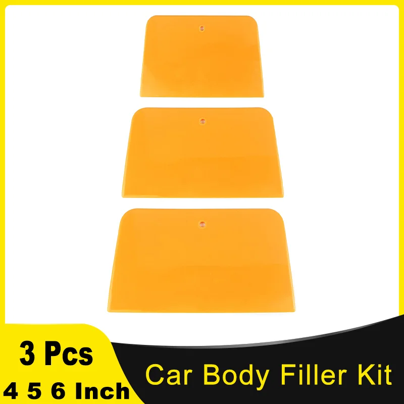 Car Body Filler Spreaders 3 Pcs 4 5 6 Inch for Applying Fillers Putties Glazes automotive body filler spreader