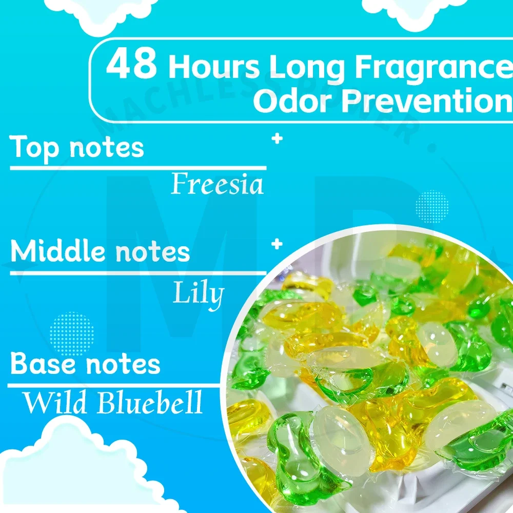 10Pcs Or 40Pcs*10g Laundry Capsules Fragrance Strong Cleaning Fabric Softener Washing Liquid Bead Perfume Japanese Technology