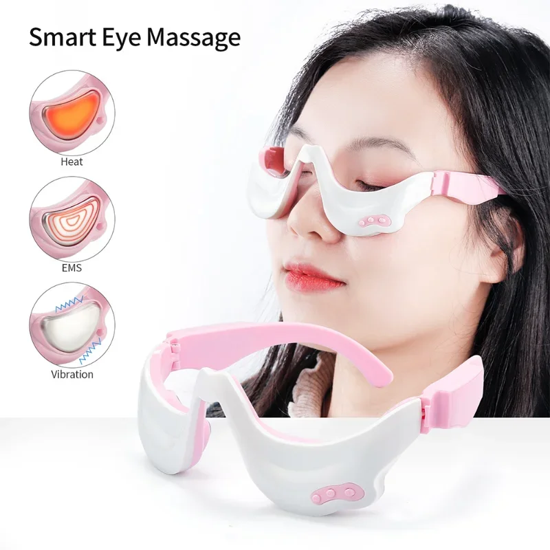 Electric Intelligent Eye Bag Massager, Hot Compress Vibration Eye Protection Device, Beauty Eye Fading Wrinkles and Dark Circles