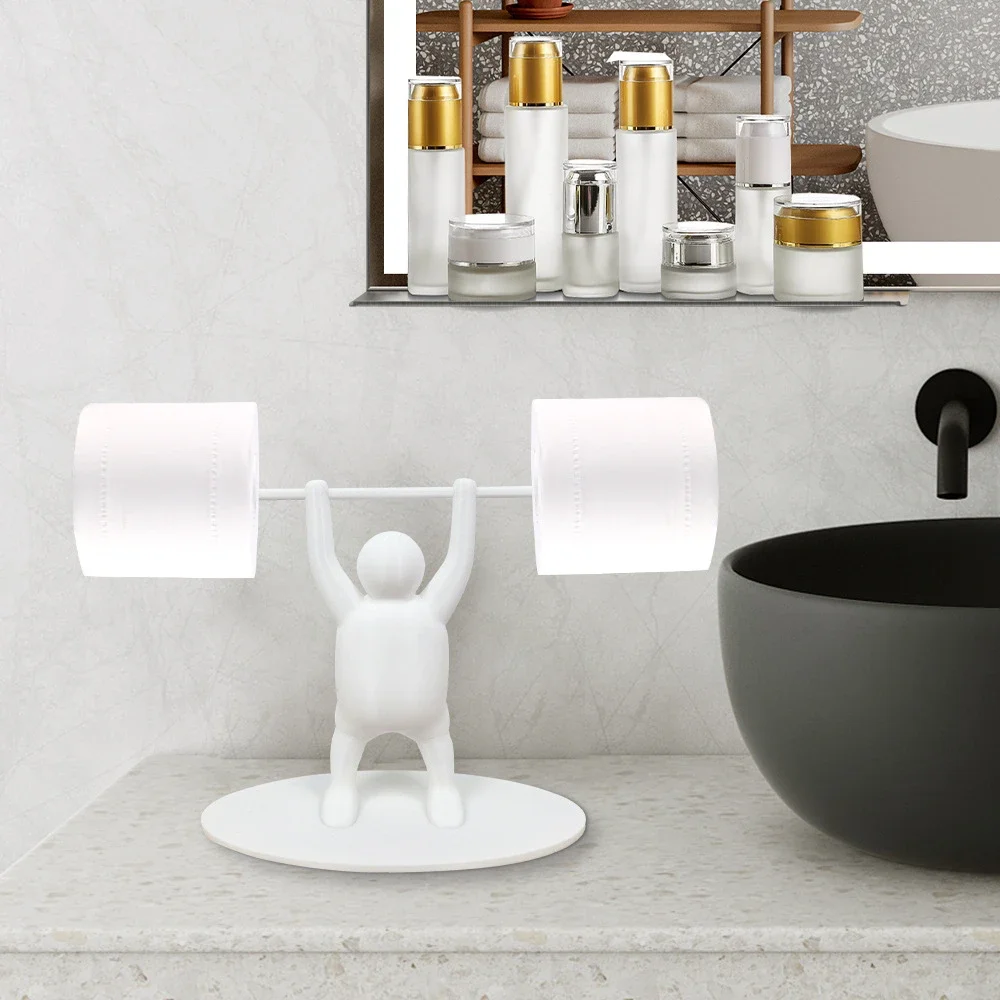 Funny Weightlifter Toilet Roll Holder Fitness Weightlifting Villain Bathroom Roll Holder 3d Printable Toilet Paper toilet paper holder toilet roll holder