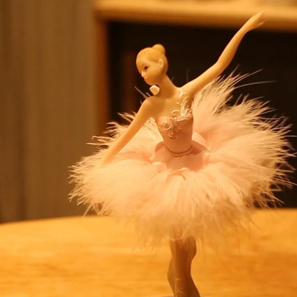 Ballerina Musical Box Elegant Dancing Girl Elegant Figurines Rotate Boxes For Friend Home Desktop Birthday Gift 2