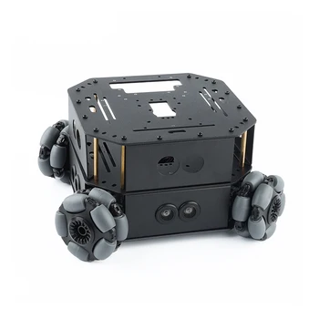 4WD Omni Wheel Robot Car Robot Braccio Telaio Ps2 Maniglia Wireless Programminabile RC Auto per Arduino Robot Kit FAI DA TE Evitamento Ostacoli