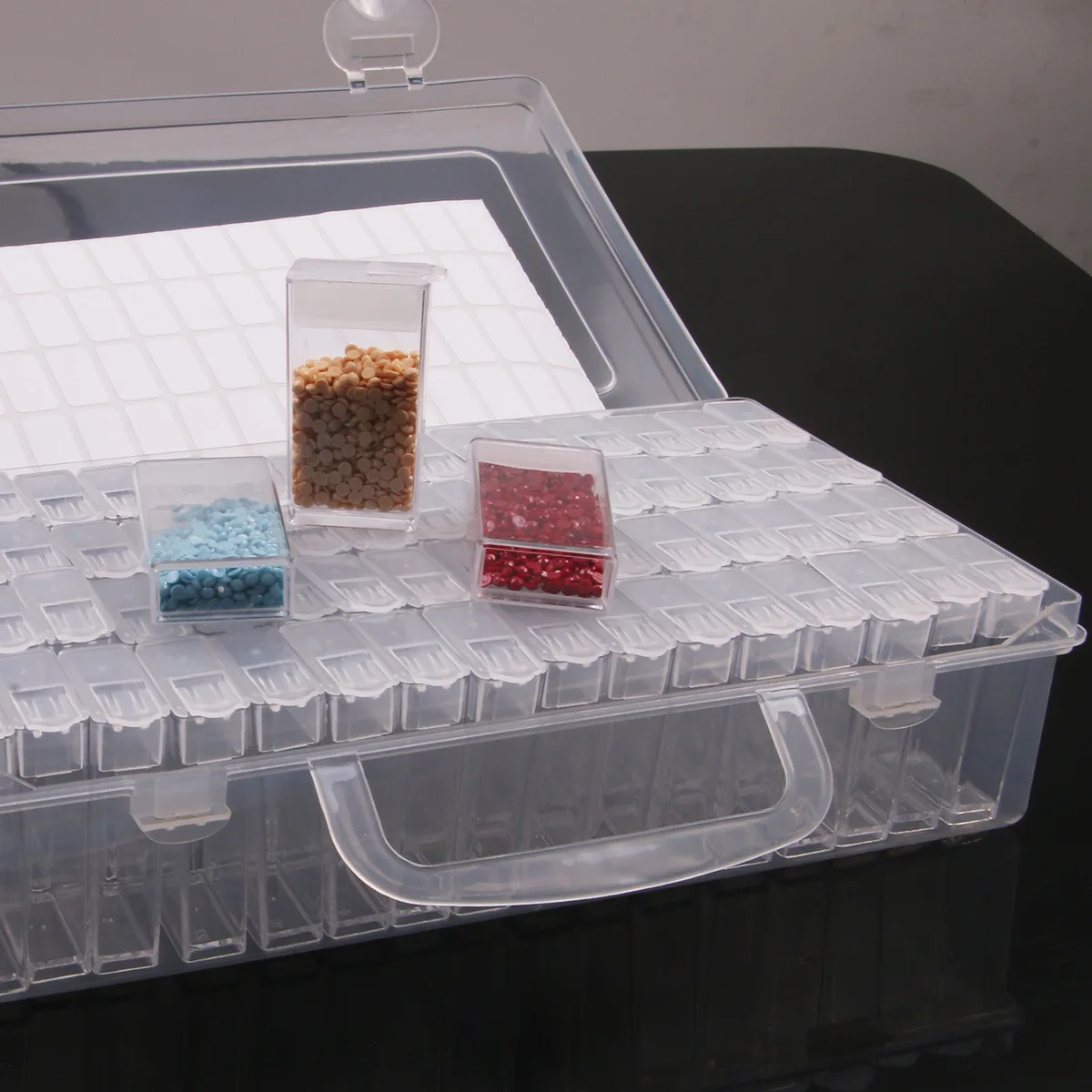 Plastic Storage Box DIY Diamond Painting Beads Charms Jewelry Accessories Organizer Box 1pc 10/32/48/64 Slots storage box diamond painting storage box