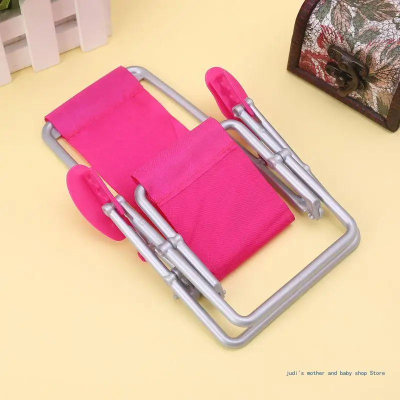 67JC Folding Chair for Doll Beach Lounger Dollhouse Furniture Miniature Simulati