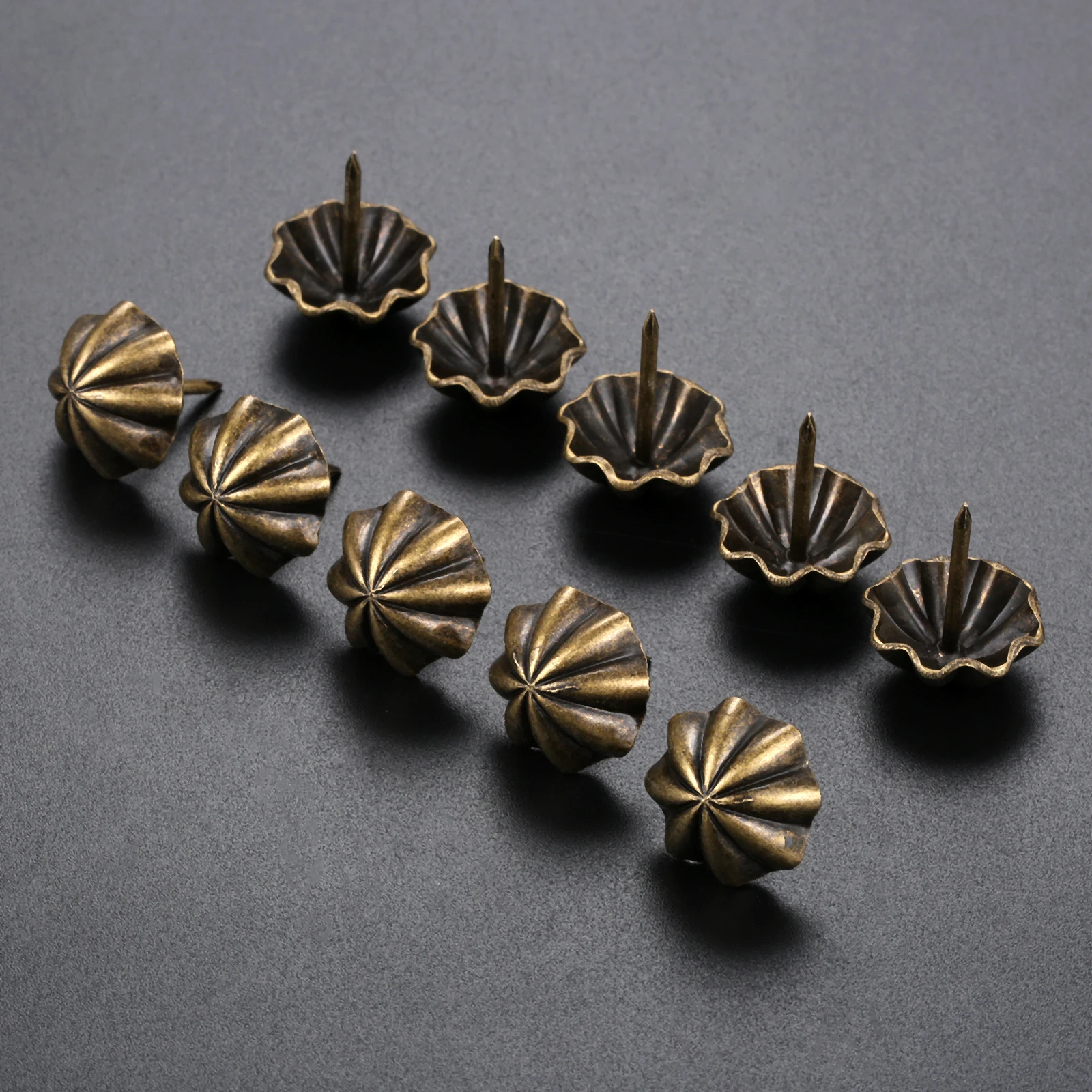 Vintage Upholstery Four-leaf Clover Umbrella Nails Decorative Tacks Stud Wooden Box Case Furniture Nails Pushpin Retro 10Pcs