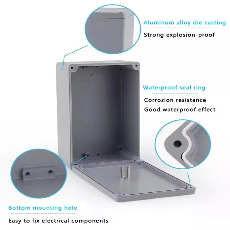 Waterproof Aluminum Electronics Housing - IP67 Outdoor Metal Junction Box
