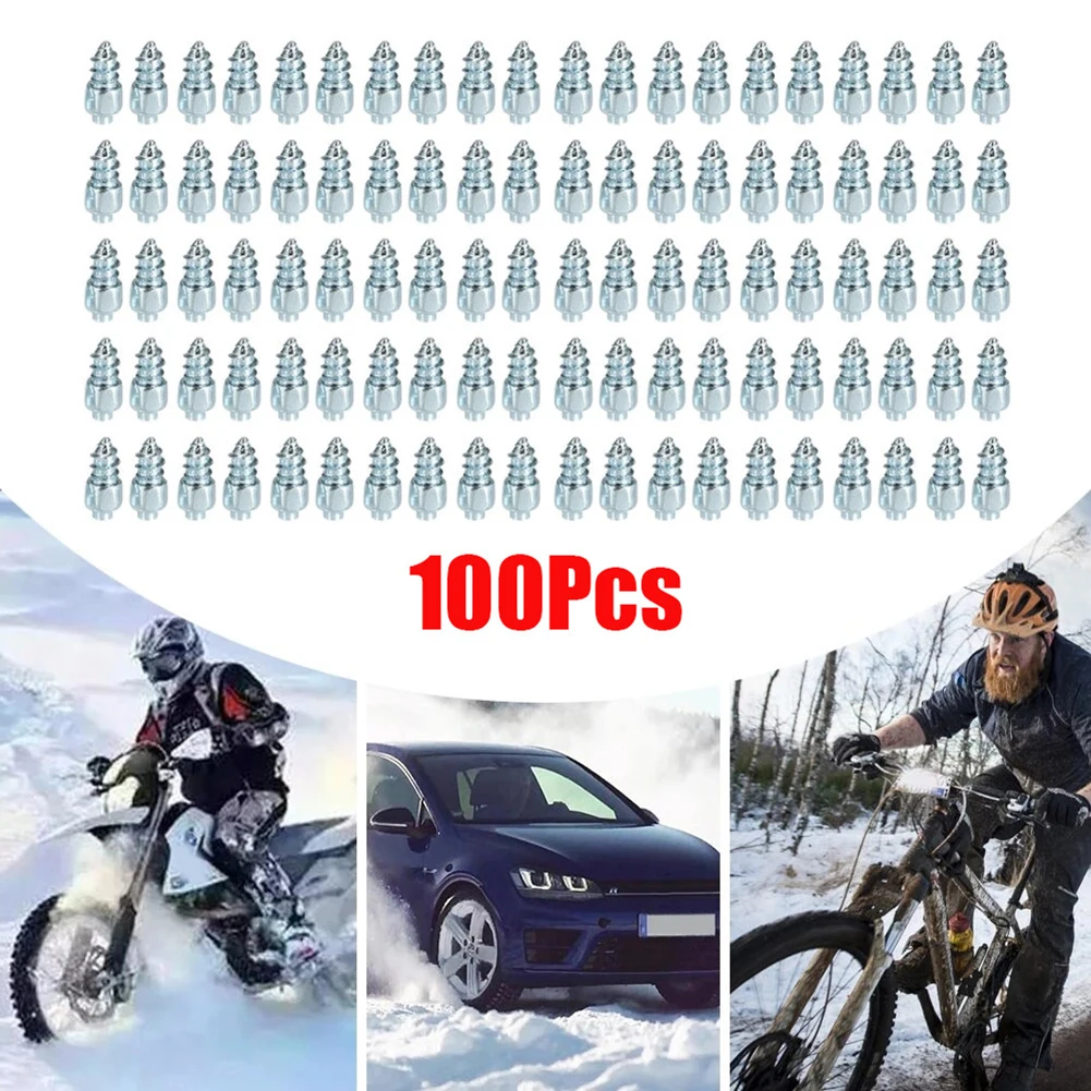 100 Pz + 1 Trapano Boccola Pneumatico Auto Vite Antiscivolo Perno Ruota Invernale Pneumatico Neve Ghiaccio Moto Pneumatici Punte Lega Di Acciaio Al Tu
