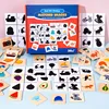 Find The Shadow Matched Images, Wooden Shape Matching Game, Montessori Preschool Educational Learning Toys for Children 5