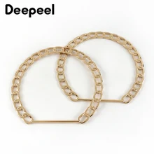 

2/5pcs Deepeel ID52mm Alloy Bag Handle Metal Purse Frame Kiss Clasp Handles for Making Bags Sewing Brackets Hardware Accessories