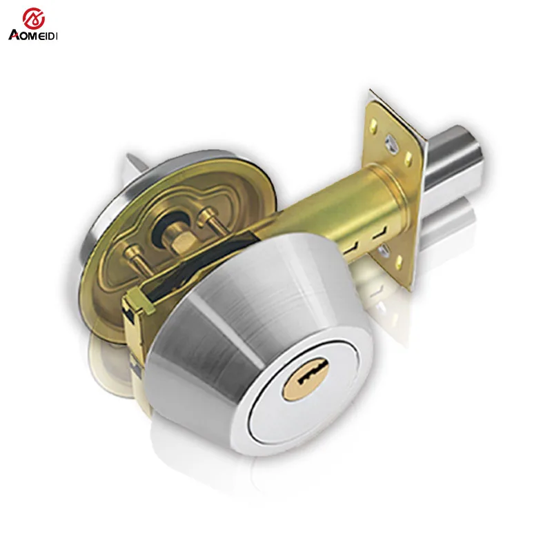 304 Stainless Steel Anti-theft Door Lock Three keys pure brass lock cylinder durable and rust-proof adjustable deadbolt