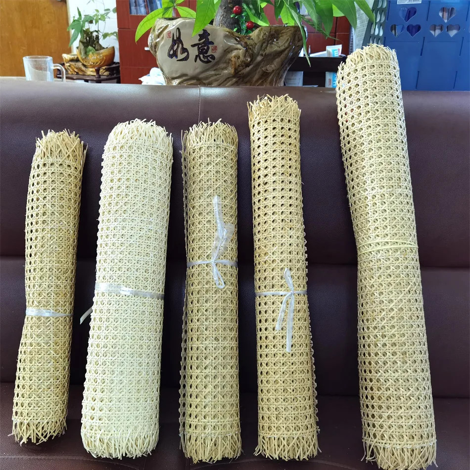 20-70CM Long 40-55CM Wide Natural Cane Webbing Real Indonesia Rattan Roll  Wall Decor Furniture