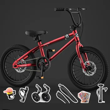 어린이용 BMX 자전거, 작은 바퀴 달린 고탄소강 프레임, MTB 산악 자전거, 사이클링 선물, 무료 배송, 16 인치, 20 인치