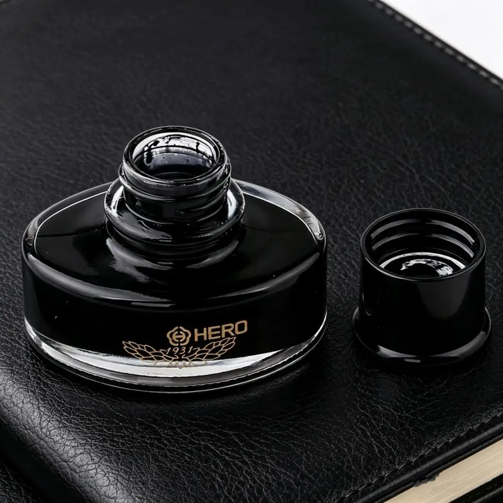 Hero 9001 프로페셔널 블랙 잉크 50ml 염료 기반 속건성 논클로깅 플루이드 잉크 비즈니스 사무용 만년필 문구류