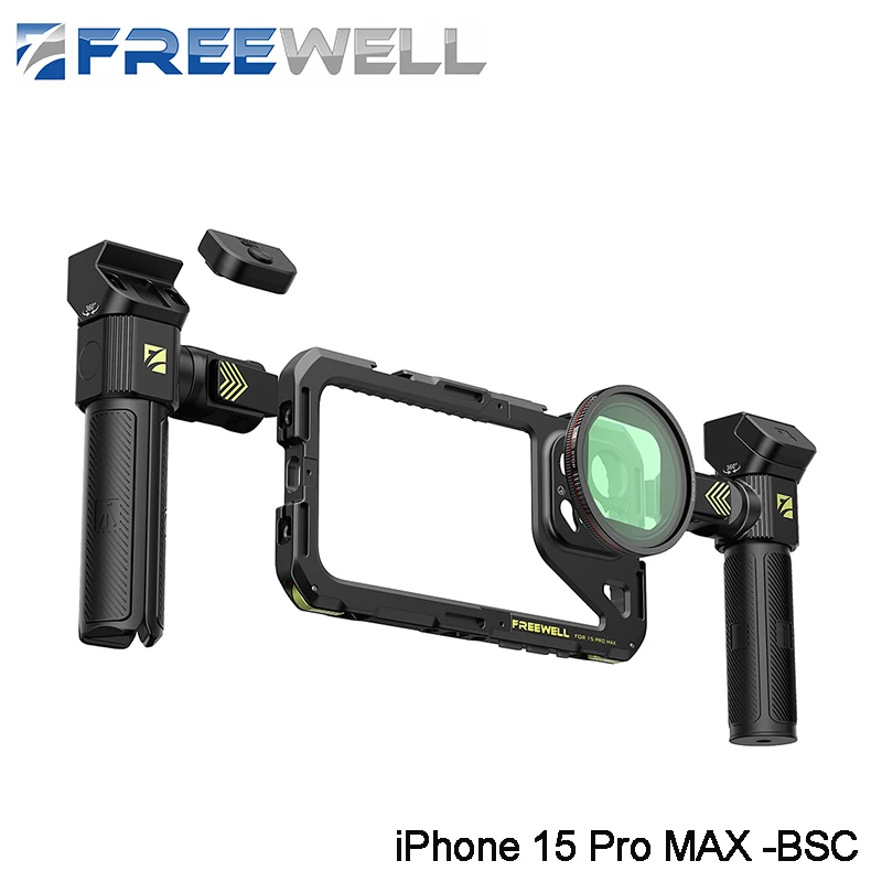 Freewell Genius Rig Kit iPhone 16 Pro用美品 iPhone Genius Rig Cage – SnapClamp, Filters, Remote Kit