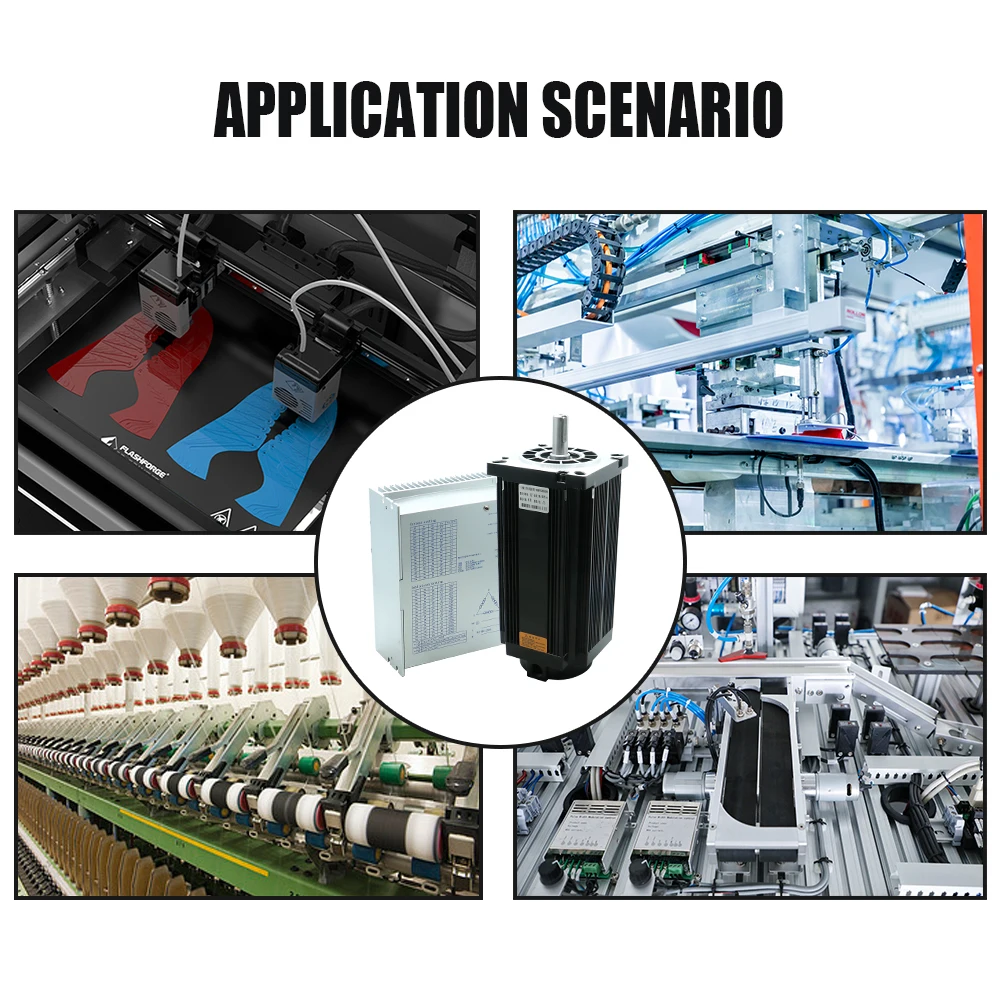 HLTNC 130BYG350D Nema52 50Nm 3상 브레이크 스테퍼 모터 Nema52 및 HB3722MA 드라이버 키트 (CNC 라우터, 선반, 밀링 머신용)