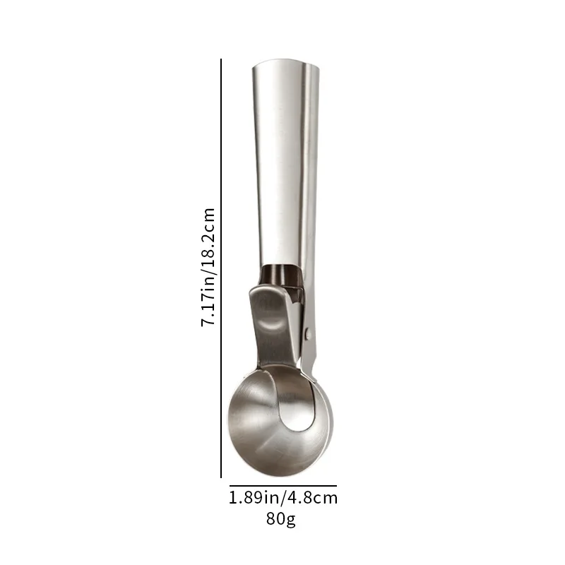 Stainless Steel Solid Ice Cream Scoop Easy To Use And Clean Trigger Frostproof Handle Frozen Yogurt Ice Cream Dessert Store