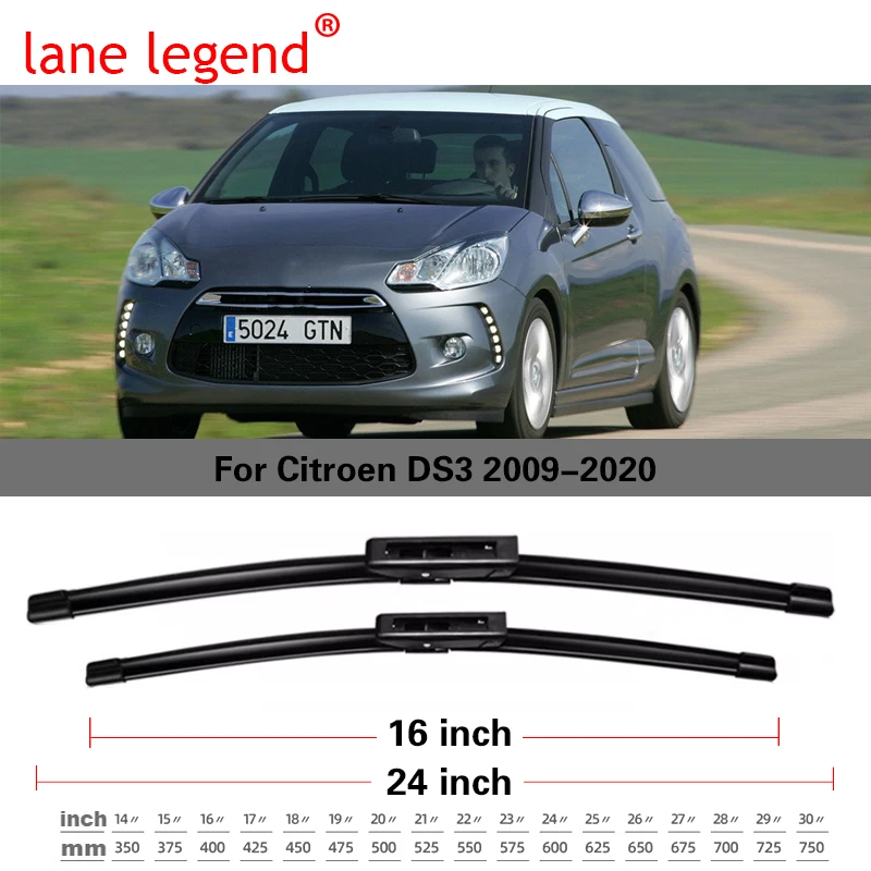 Fits Citroen Dispatch Models 2016 To 2024 Alca Germany Super Flat Wiper Blades Front Replacement Set 26"20"BL - View #4