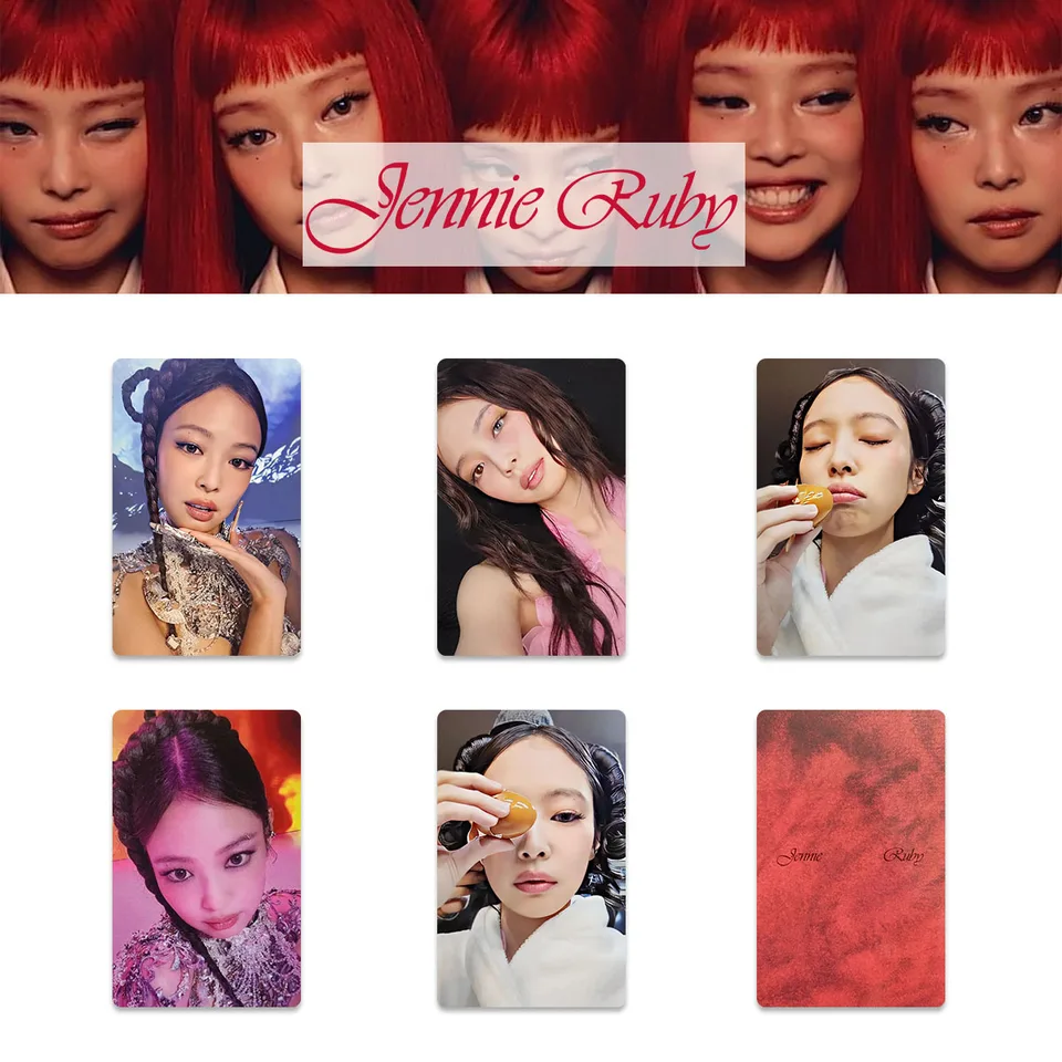 KPOP Female Idol JENNIE New Album RUBY Album Lomo Card MAKESTAR