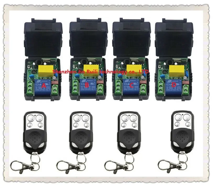 

New AC220V 1CH Radio Controller RF Wireless Relay Remote Control Switch four Transmitter @ 4 Receiver -- JRL220V-54
