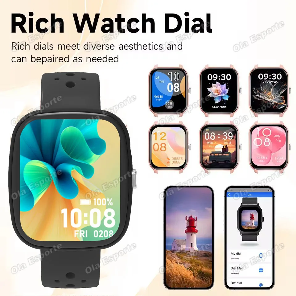 2026 NEW LED Flashlight Smartwatch Wireless Call Watch Dial Remote Camera Music Control Smartwatch Android IOS Men Women Gift 6