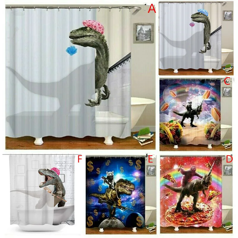 Curtains Bathroom Dinosaurs Bathroom Curtain Waterproof Dinosaurs