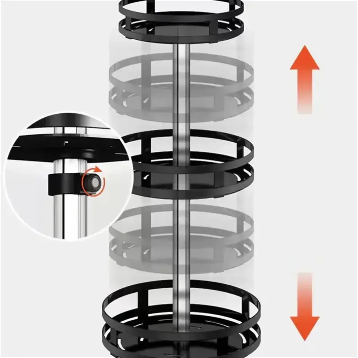 360 Rotating Spice Rack Organizer - Non-Skid Carbon Steel Storage Tray for Seasonings