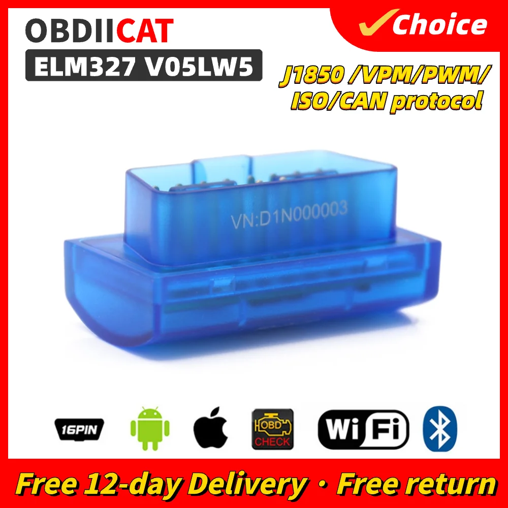 

V05LW5 ELM327 WIFI OBD2 сканер V2.1 ELM 327 Быстрая диагностика автомобильных прерываний для IOS Android ELM327 автомобильный считыватель кодов