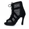 Customized Logo Team Order Black Red Dance Booties Latin Booties Salsa Ballroom Women Dance Shoes 33-44 size 6cm to 10cm Heels 1