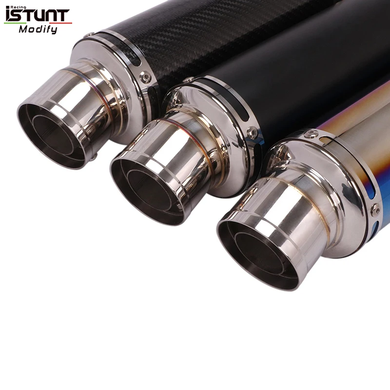 Universal 51mm/60mm Motorcycle Exhaust Escape Moto Systems Modify Carbon Fiber Muffler With Removable DB Killer For R15 CBR 500 - Image 4