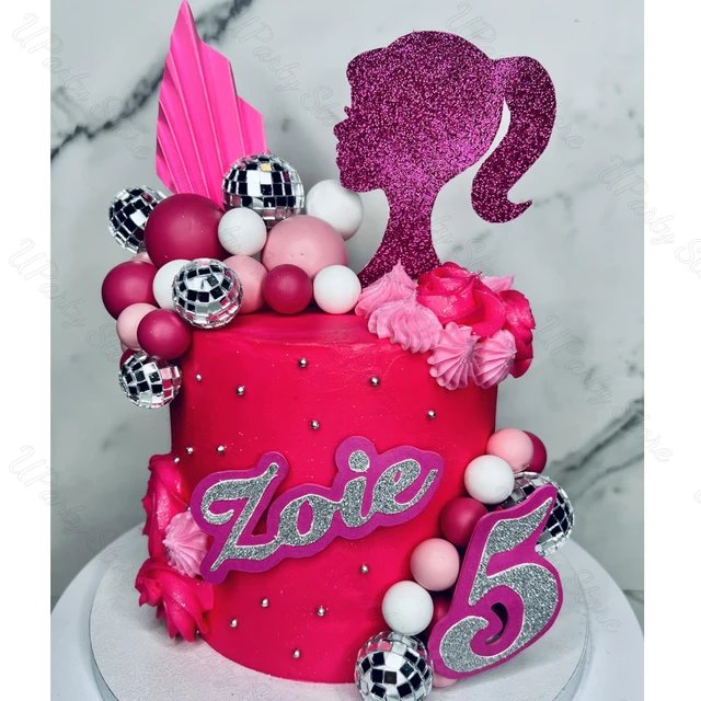 Topper Torta Mean Girls - Palline Rosa E Nero, Per Matrimonio E Addio Al Nubilato - Foto 2