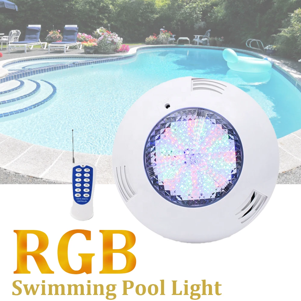 

18W LED RGB Light Underwater Swimming Pool Lights Color Changing AC12V IP68 Waterproof Lamp with Remote Controller